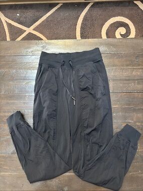lululemon athletica Black Ribbed Drawstring Jogger Pants